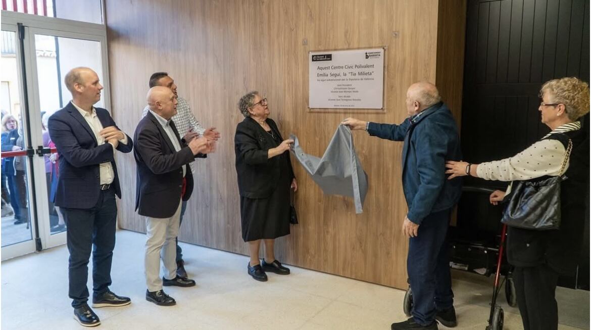 Acto de inauguración del centro "Tia Milieta" Fuente RRSS Ajuntament de Barxeta