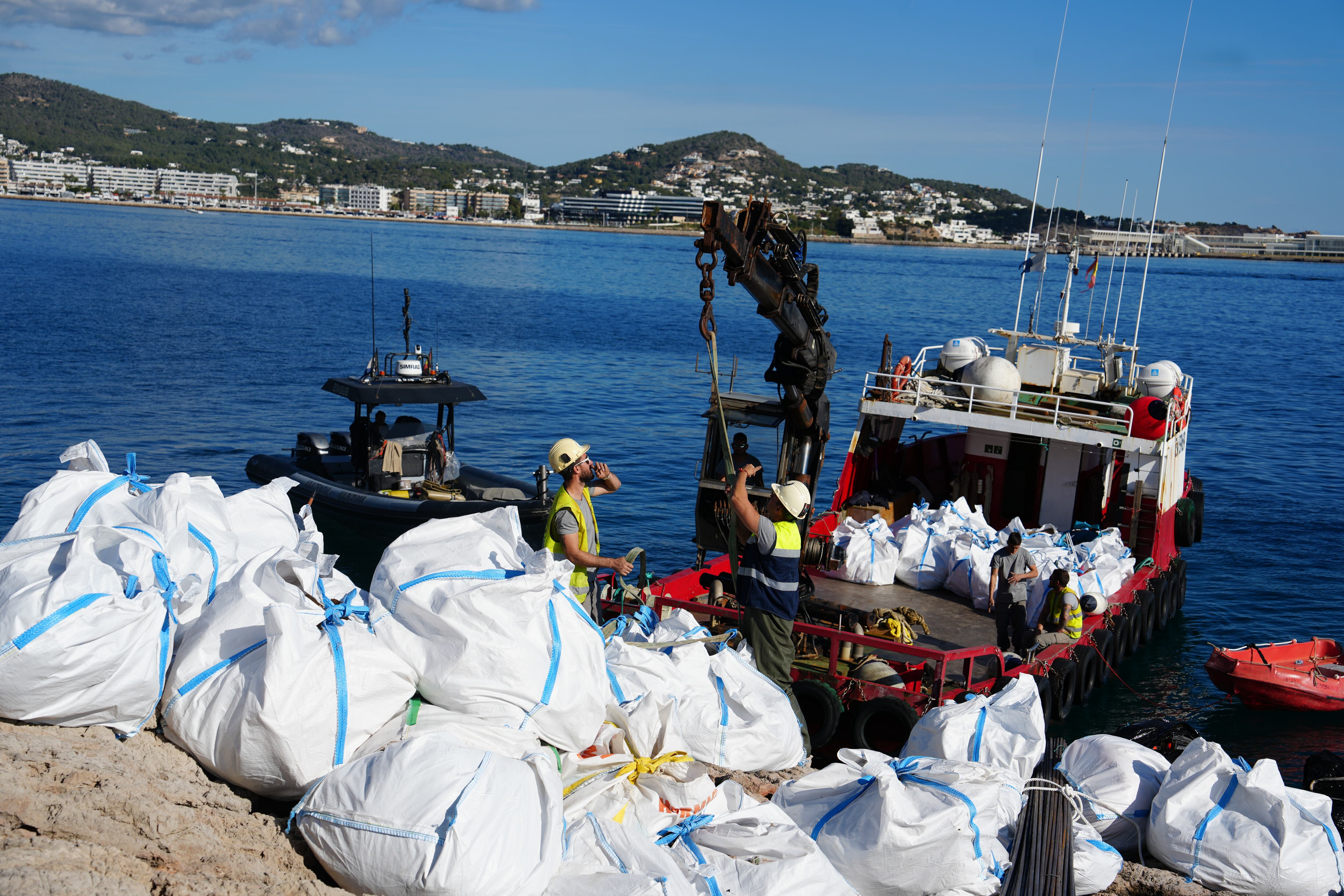 Imagen durante los trabajos