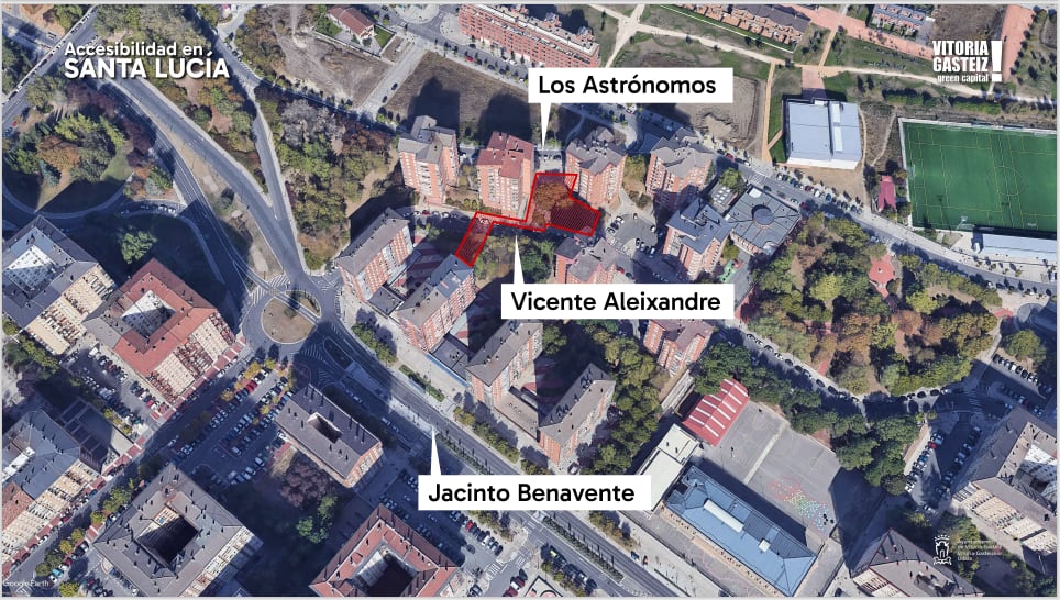 Mapa de actuación en Santa Lucía