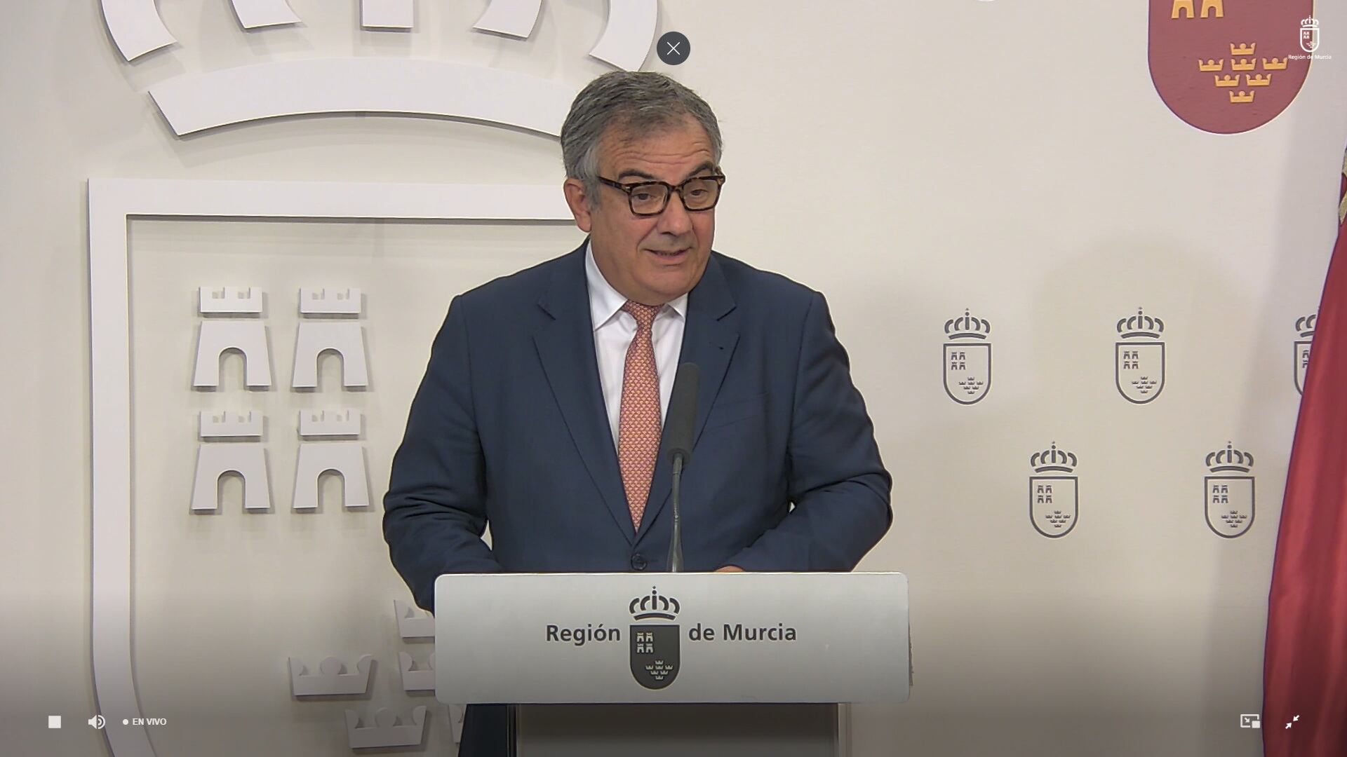 El consejero de Medio Ambiente, Universidades, Investigación y Mar Menor, Juan María Vázquez