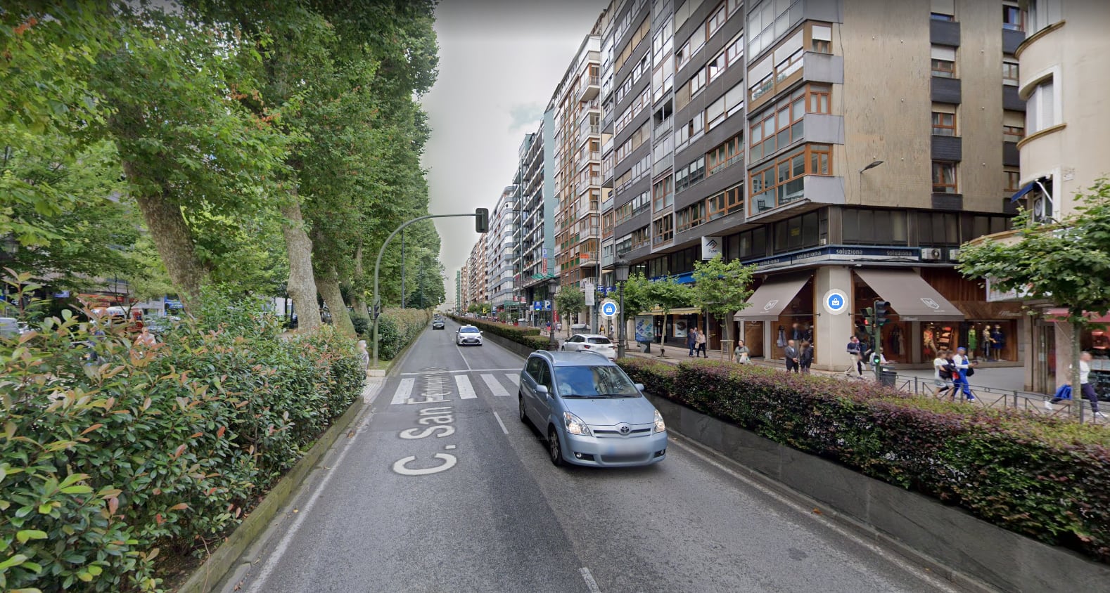 Calle San Fernando, Santander. Google Maps