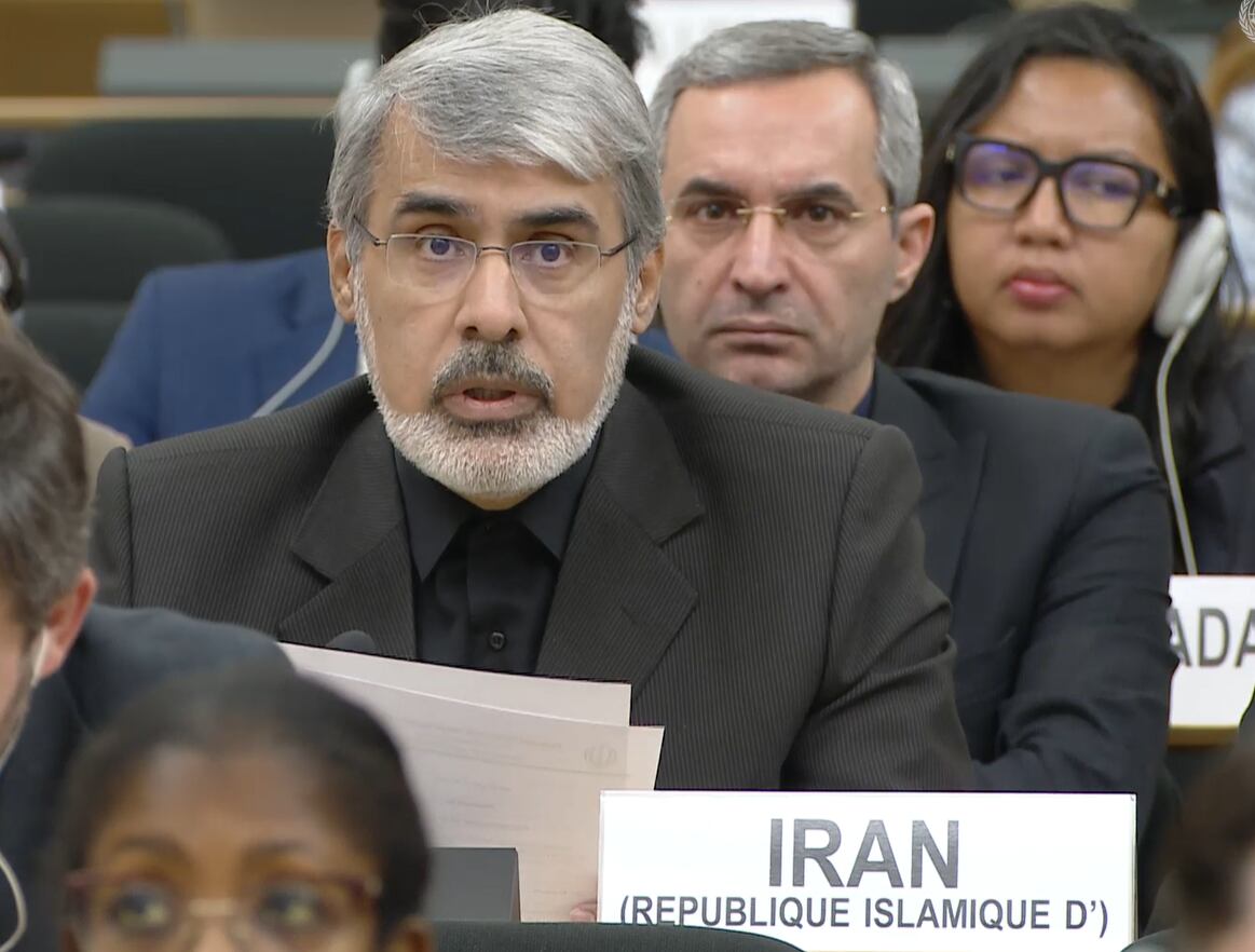 Un momento de la intervención del representante de Irán ante el Consejo de Derechos Humanos de la ONU