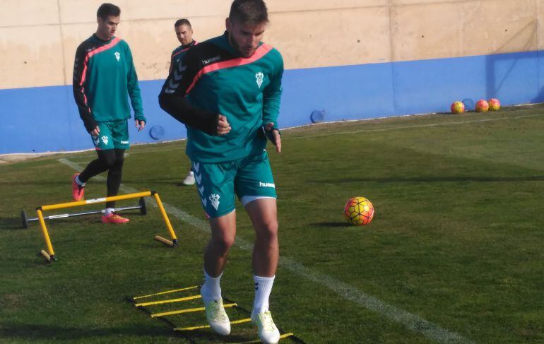 Portu, durante un entrenamiento