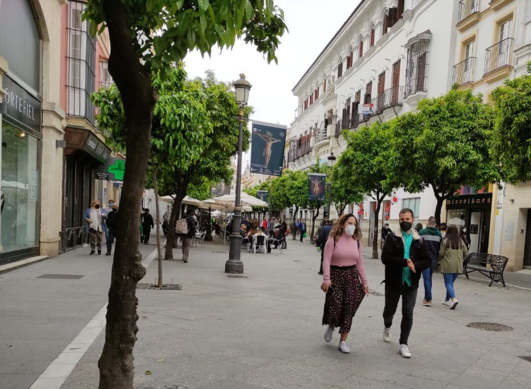 Calle Larga en el centro de Jerez