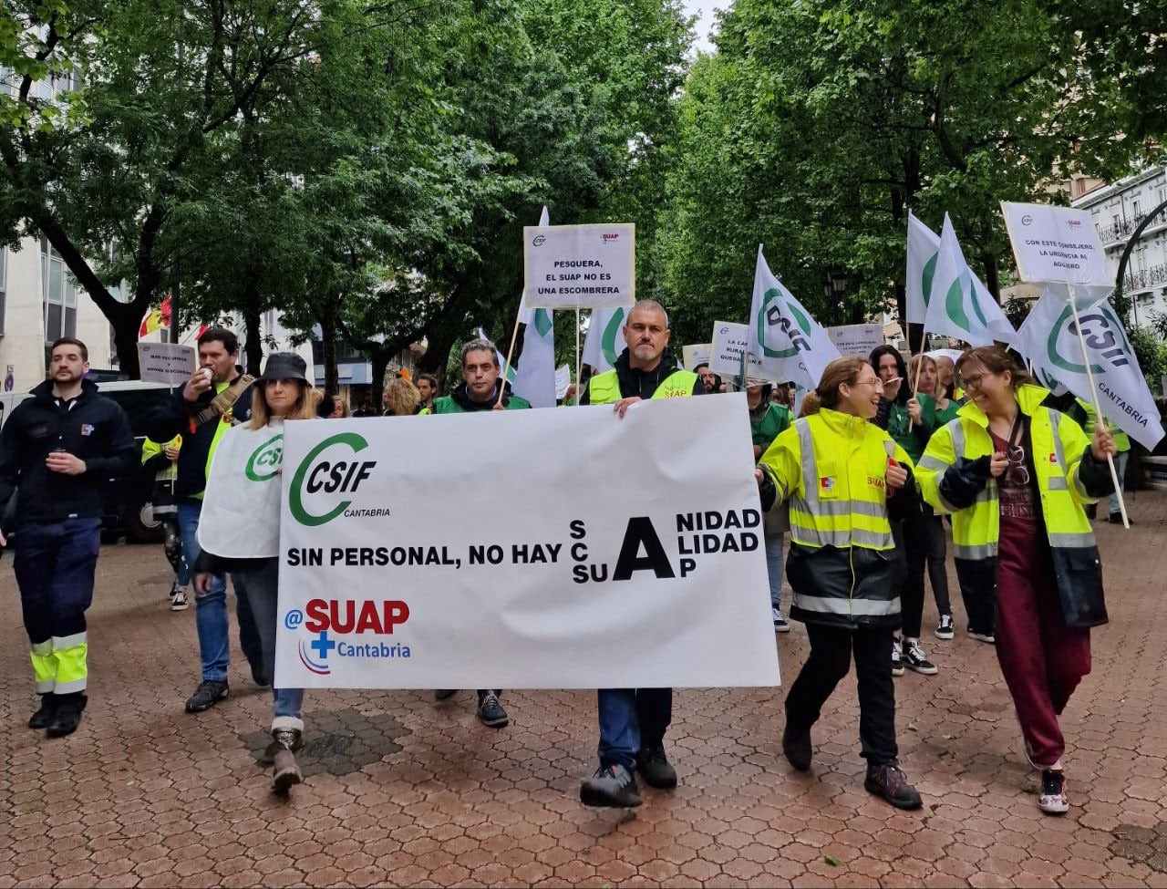 Imagen de archivo | Manifestación del Suap en Cantabria