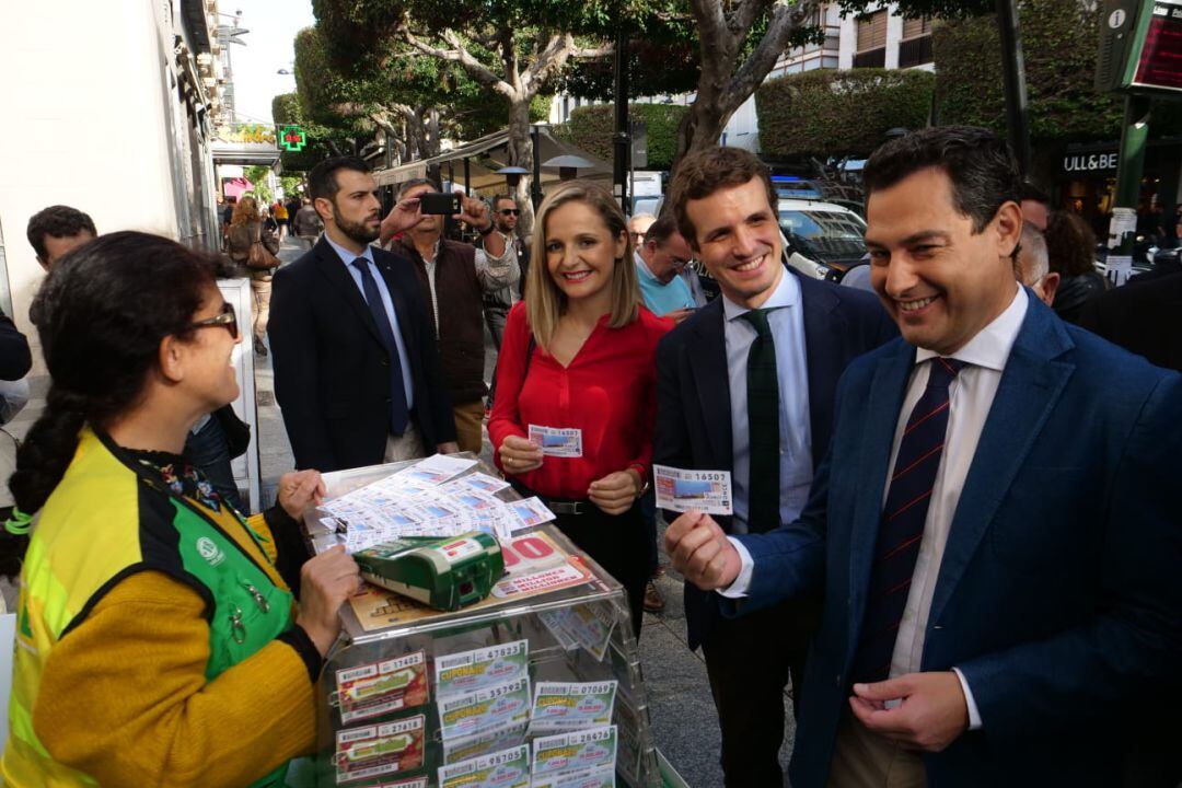 Visita de los presidentes nacional y andaluz del Partido Popular.