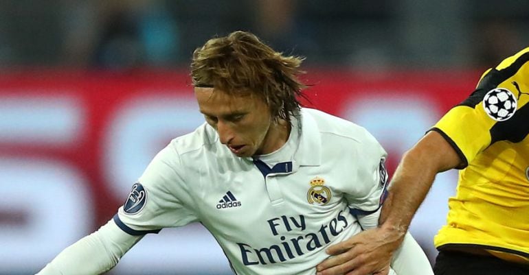 Luka Modric, durante el encuentro frente al Borussia Dortmund