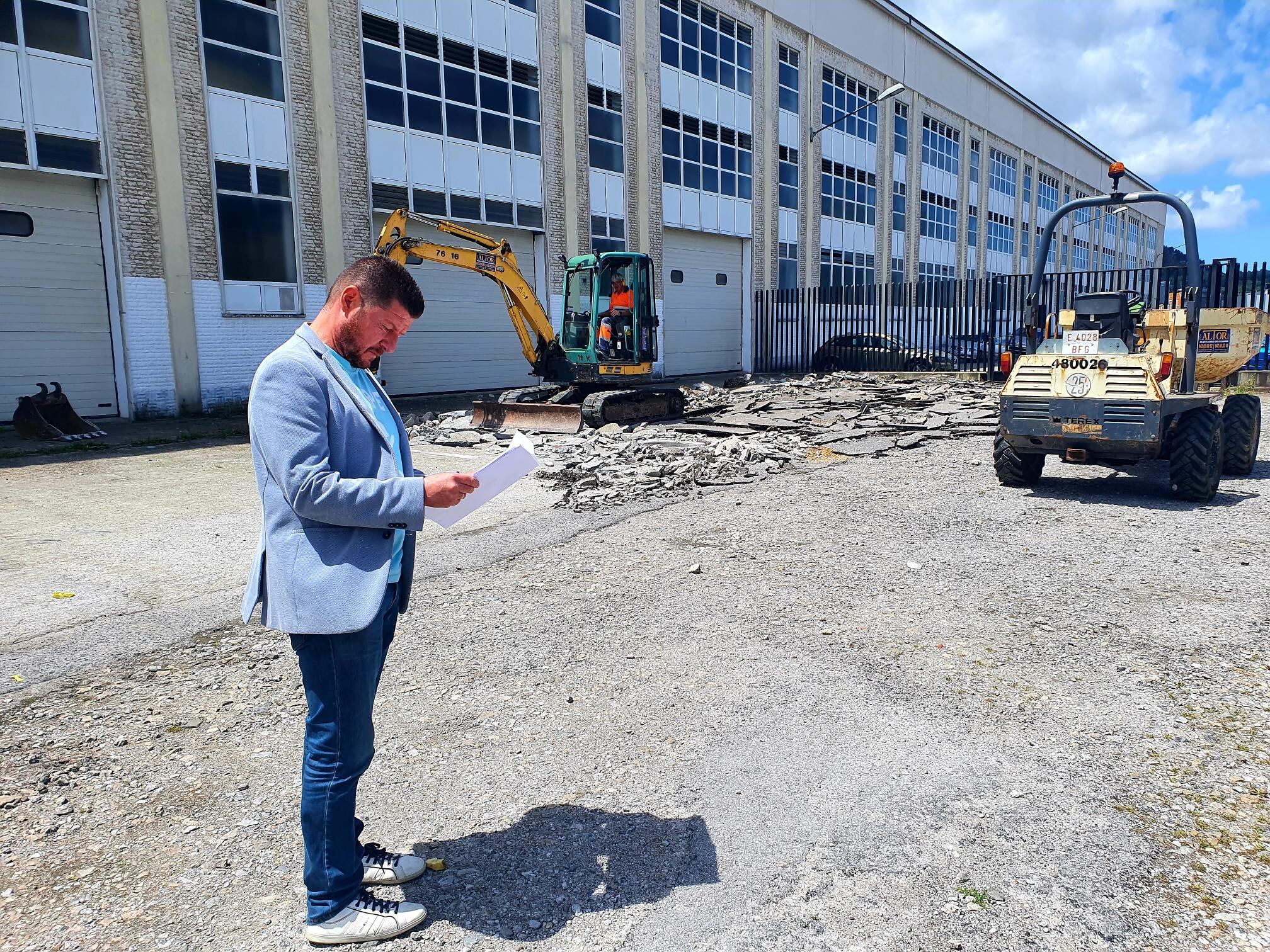 Obras del área de autocaravanas de Torrelavega.