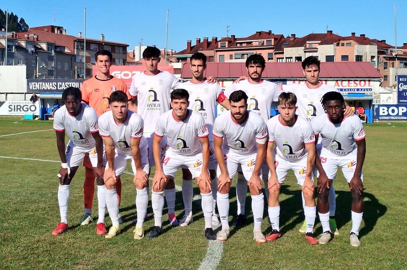 El once del Real Ávila ante el Marino de Luanco