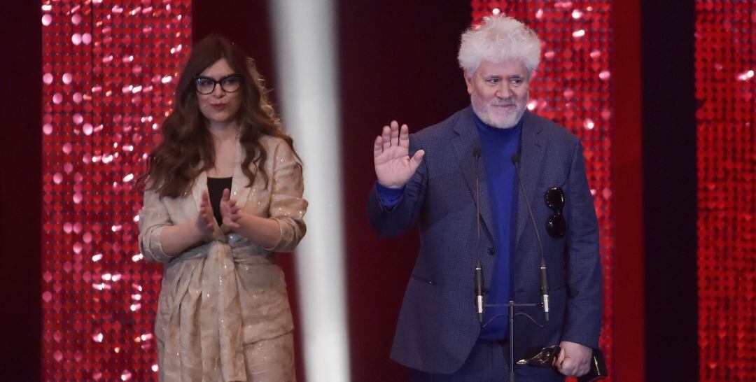 Almodóvar, durante la gala de los Premios Feroz 2020