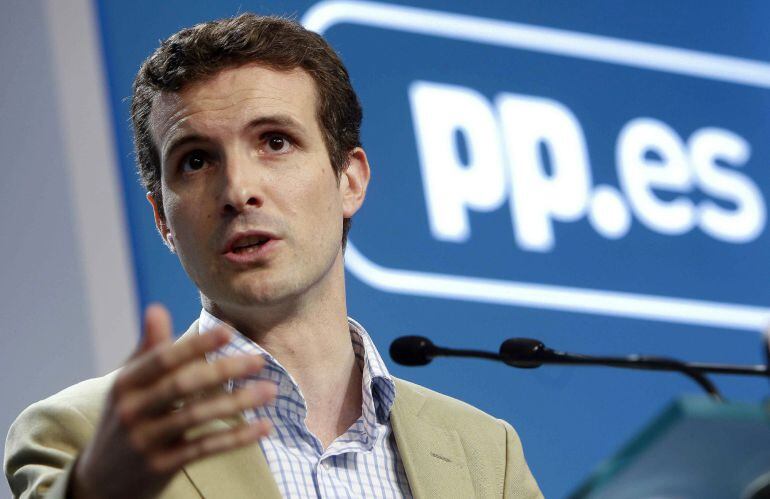 El vicesecretario de Comunicación del PP, Pablo Casado.