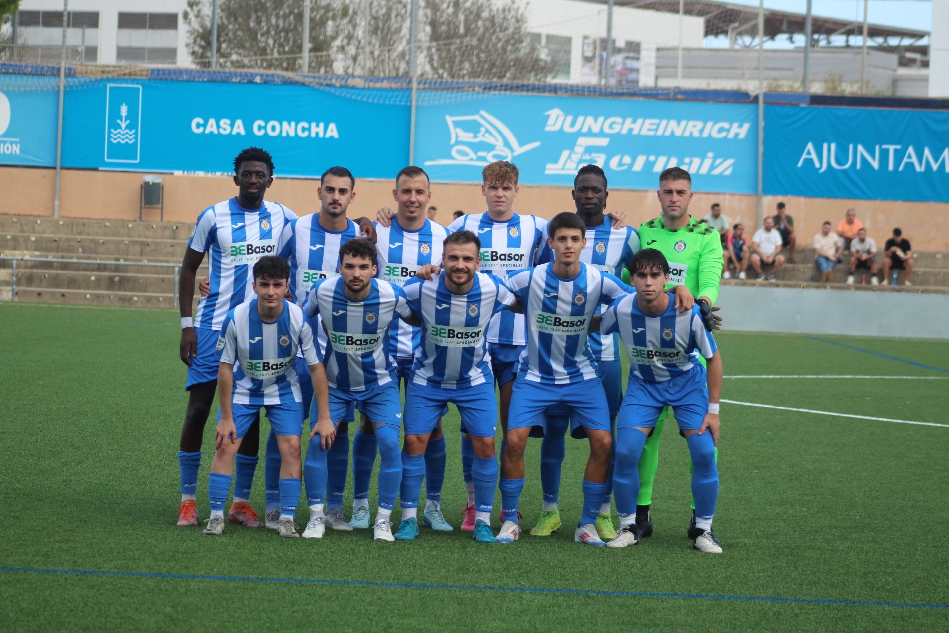 Once inicial del CF Gandia frente a la UE Tavernes