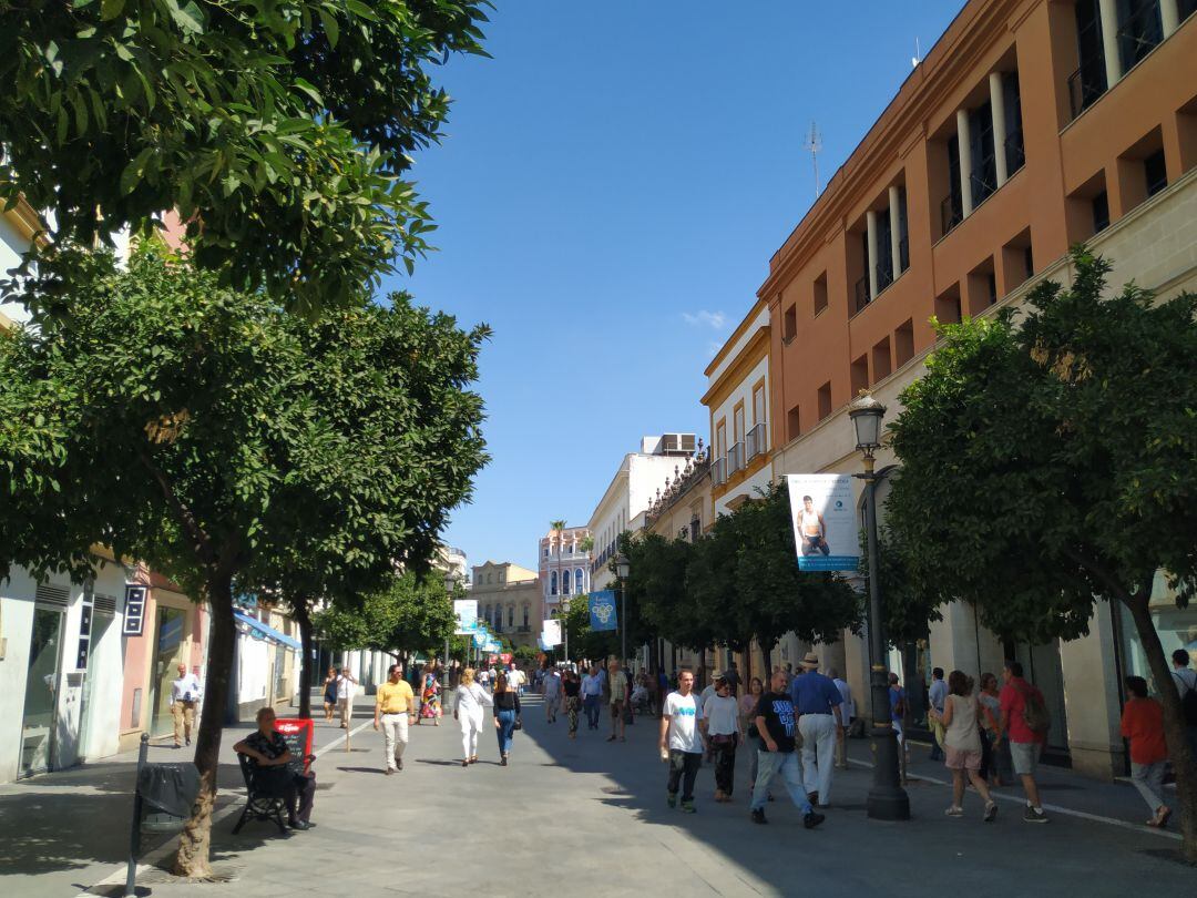 Calle Larga en el centro de Jerez