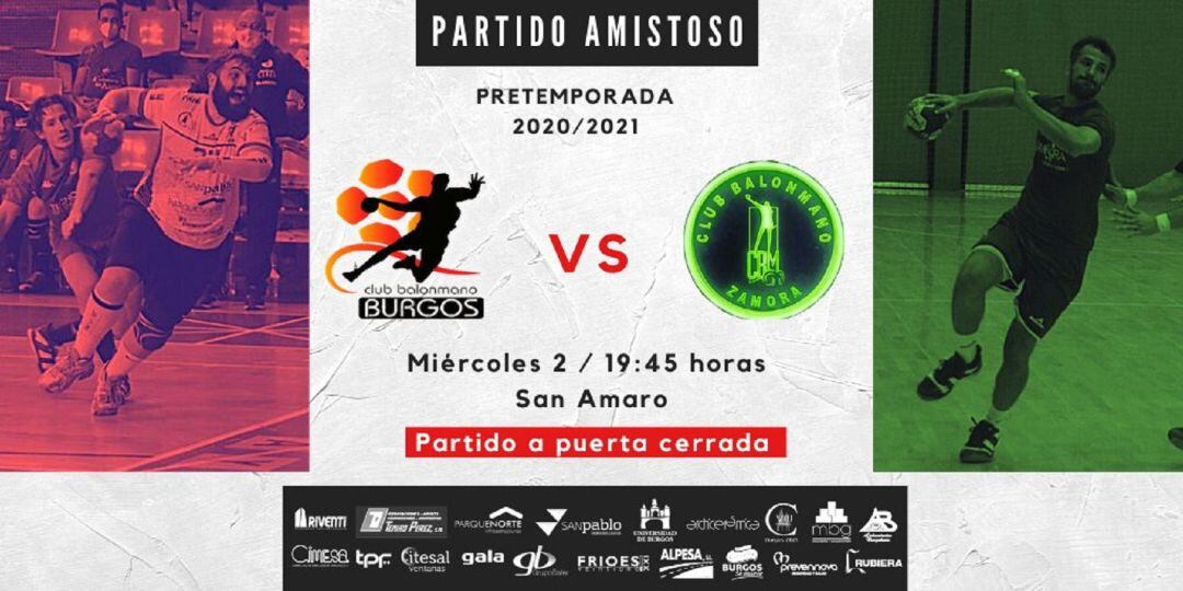 Cartel anunciador del partido