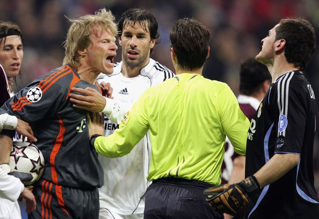 Kahn, durante su última eliminatoria contra el Real Madrid, en el año 2007