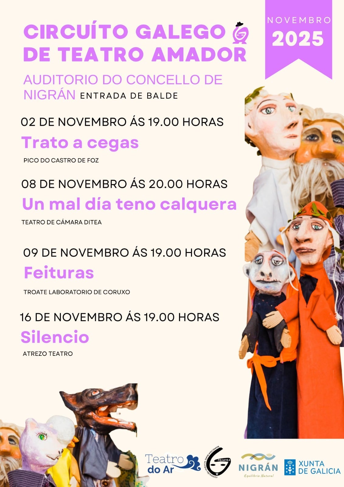 Programación teatral en Nigrán