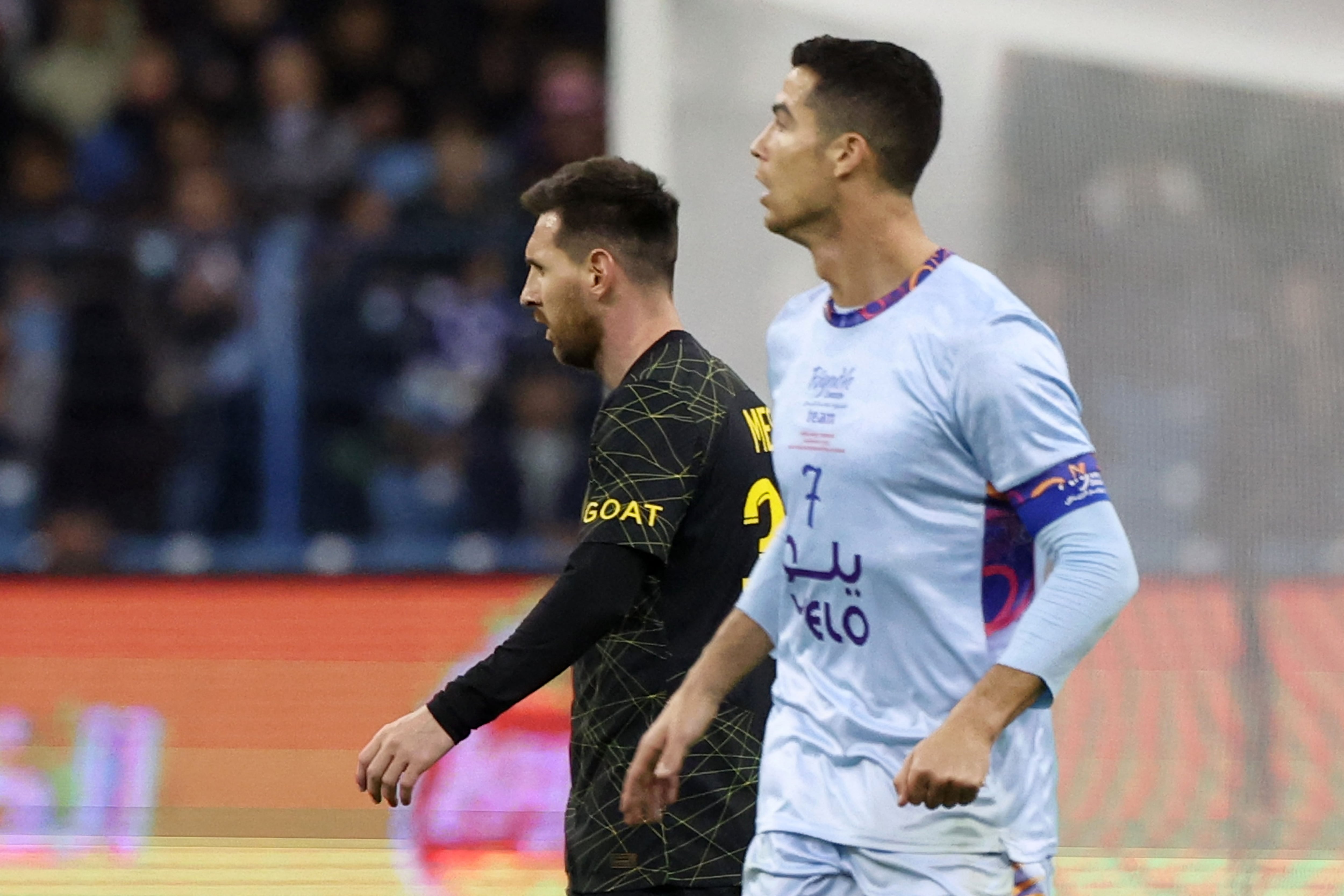 Lionel Messi y Cristiano Ronaldo en el último enfrentamiento entre ellos. (Photo by Giuseppe CACACE / AFP) (Photo by GIUSEPPE CACACE/AFP via Getty Images)