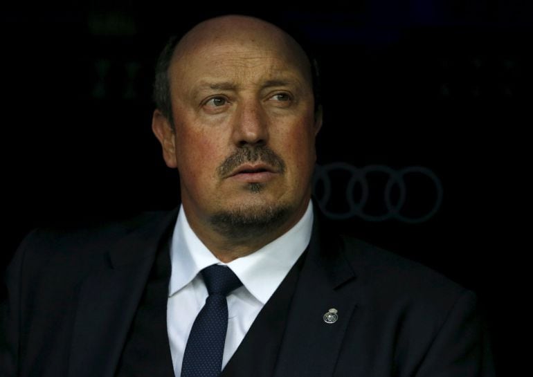 Benítez, en el banquillo del Bernabéu