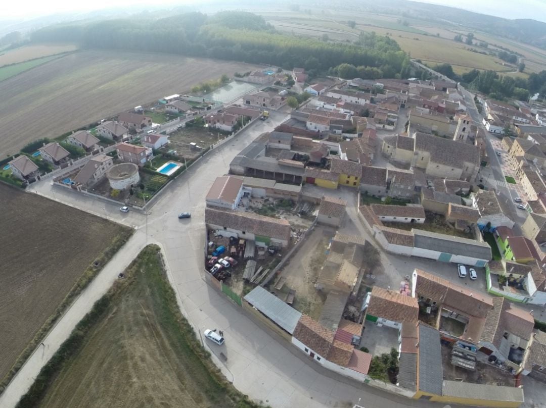 Vista aérea de Husillos, Palencia