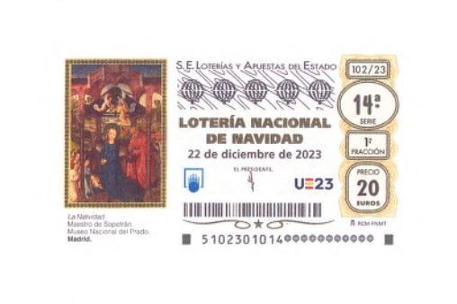 Imagen del décimo de la Lotería de Navidad 2023