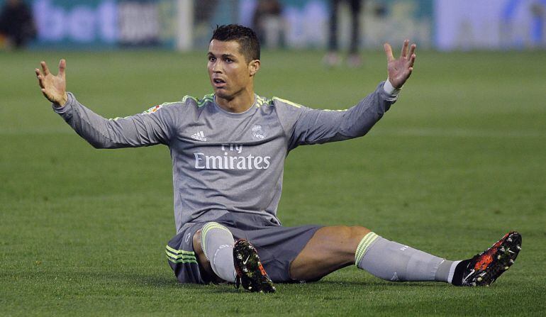 El delantero portugués del Real Madrid Cristiano Ronaldo, durante el partido 