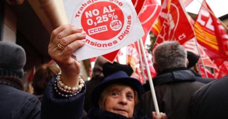 CCOO y UGT han convocado una nueva protesta contra el sistema de pensiones del Gobierno de España