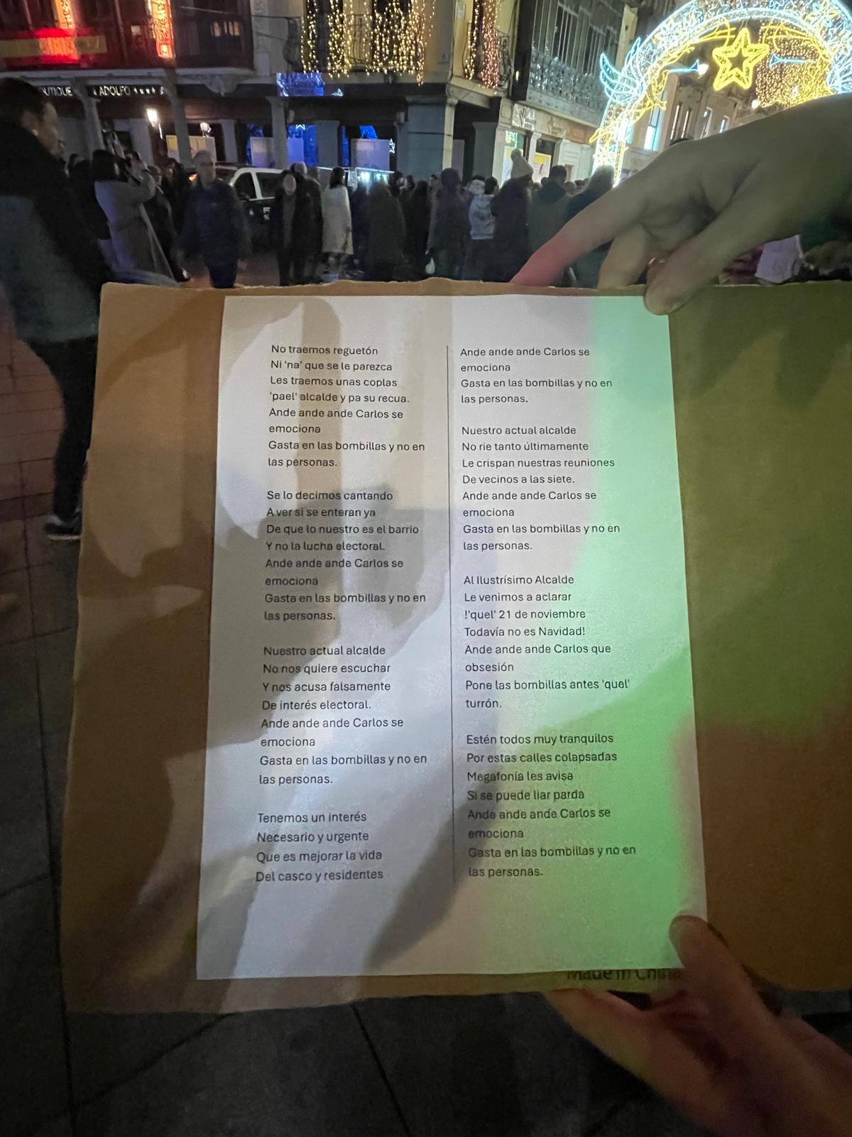 Villancico compuesto por un grupo de vecinos del Casco Histórico de Toledo contra el adelanto navideño