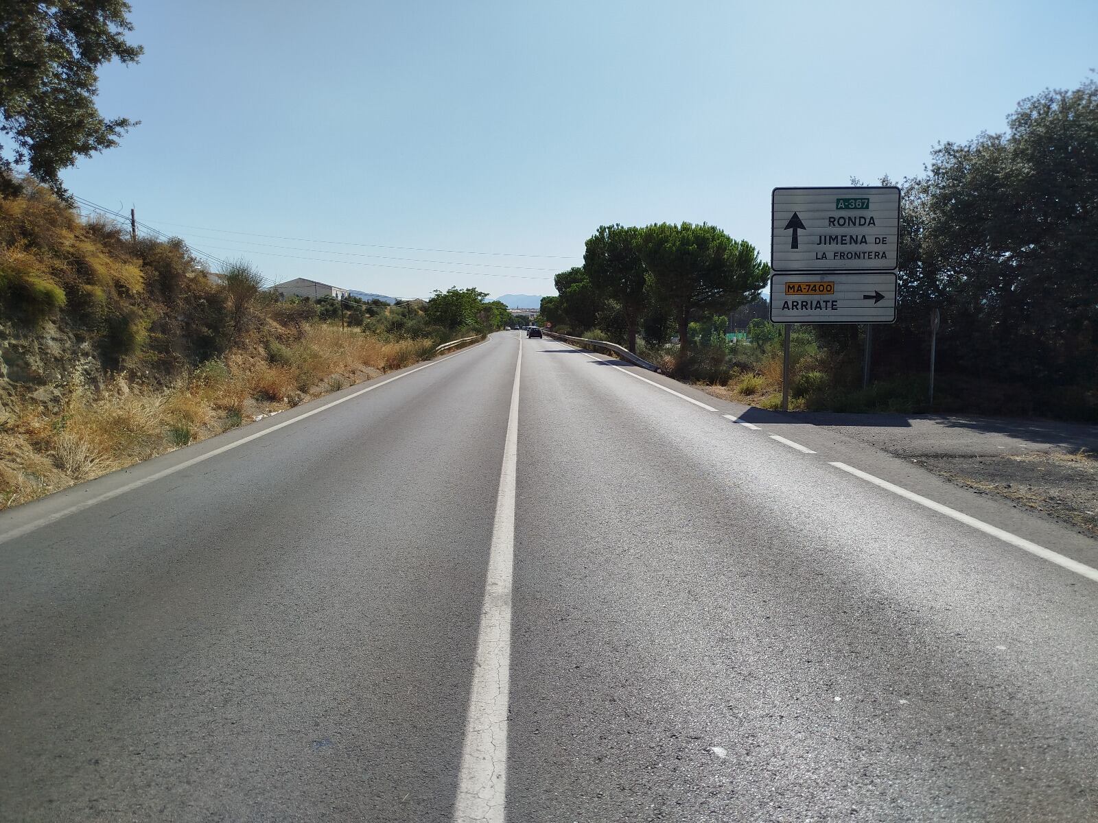 Acceso a Ronda por la carretera A-367