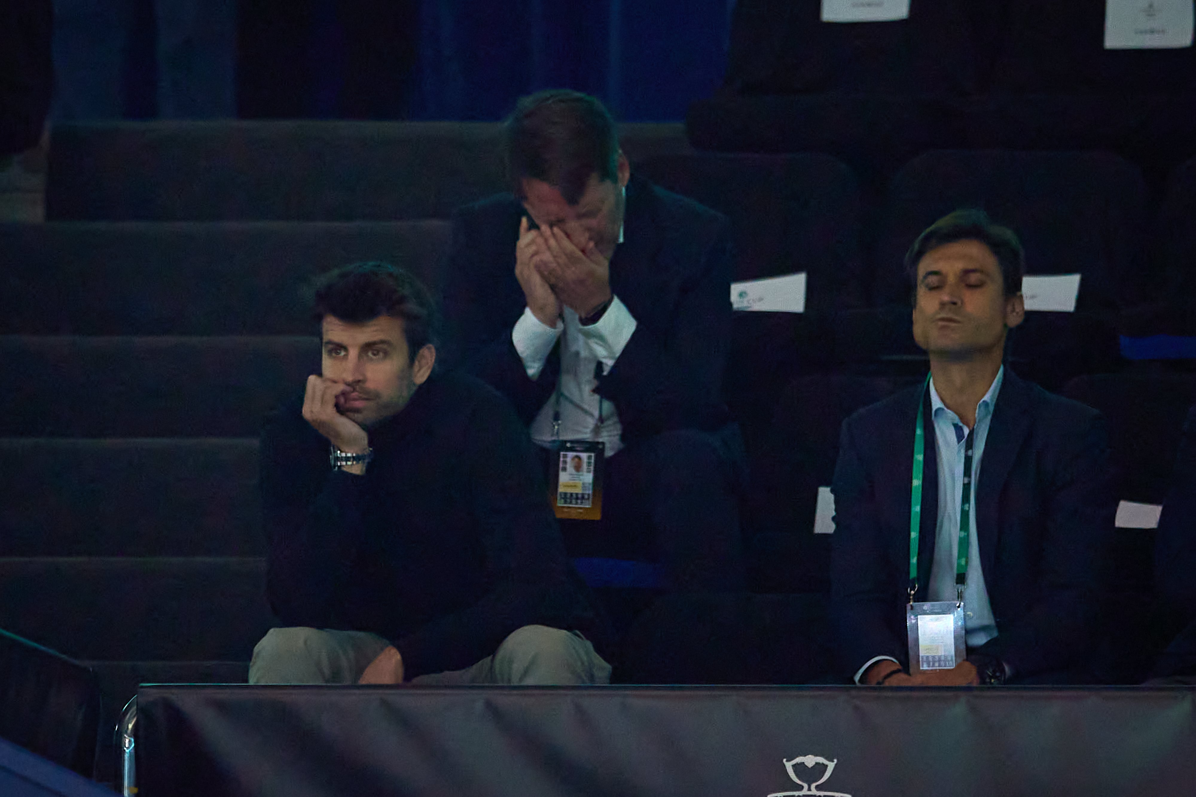 Gerard Piqué, presidente de Kosmos, durante un partido de la Copa Davis.