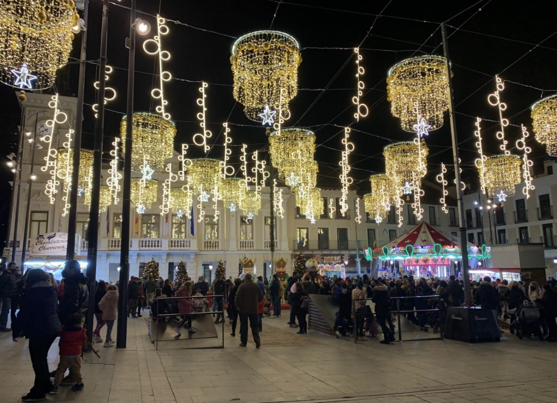 Luces navideñas Plaza Mayor de Guadalajara 2021