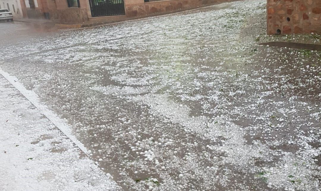 Granizada en Villanueva de los Infantes (Ciudad Real) durante el mes de agosto 