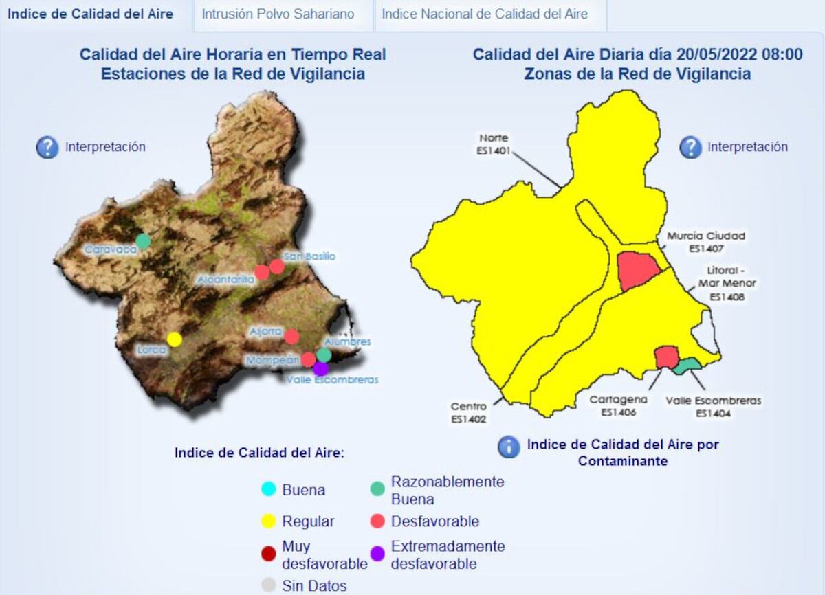 El nivel preventivo por partículas en suspensión activado en La Aljorra se amplía a Mompeán