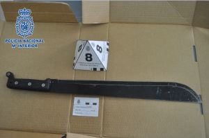 Arma utilizada en la reyerta por la víctima