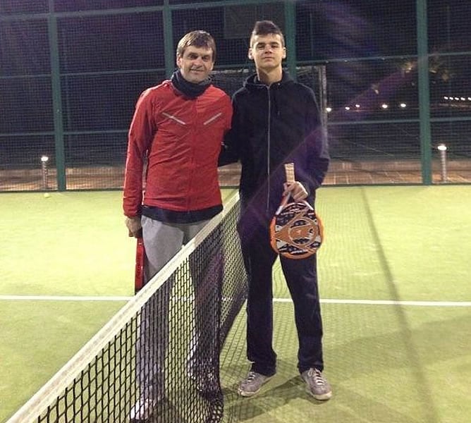 Tito Vilanova, junto a su hijo Adrià