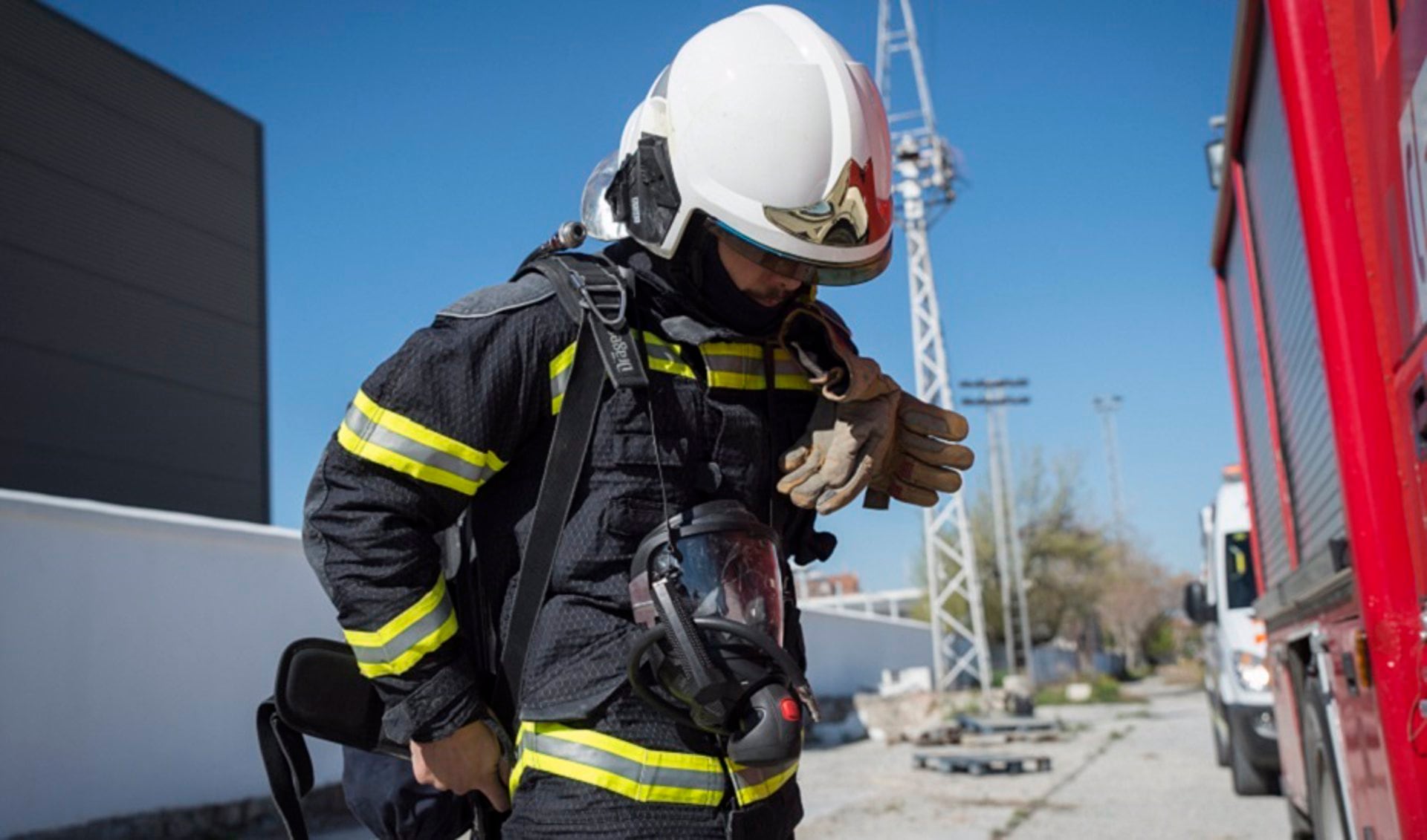 Imagen de archivo de un bombero