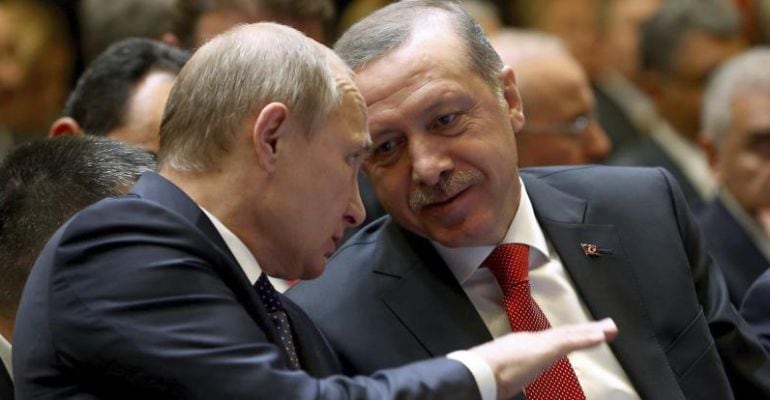 Vladimir Putin, y a su homólogo turco, Recep Tayyip Erdogan.