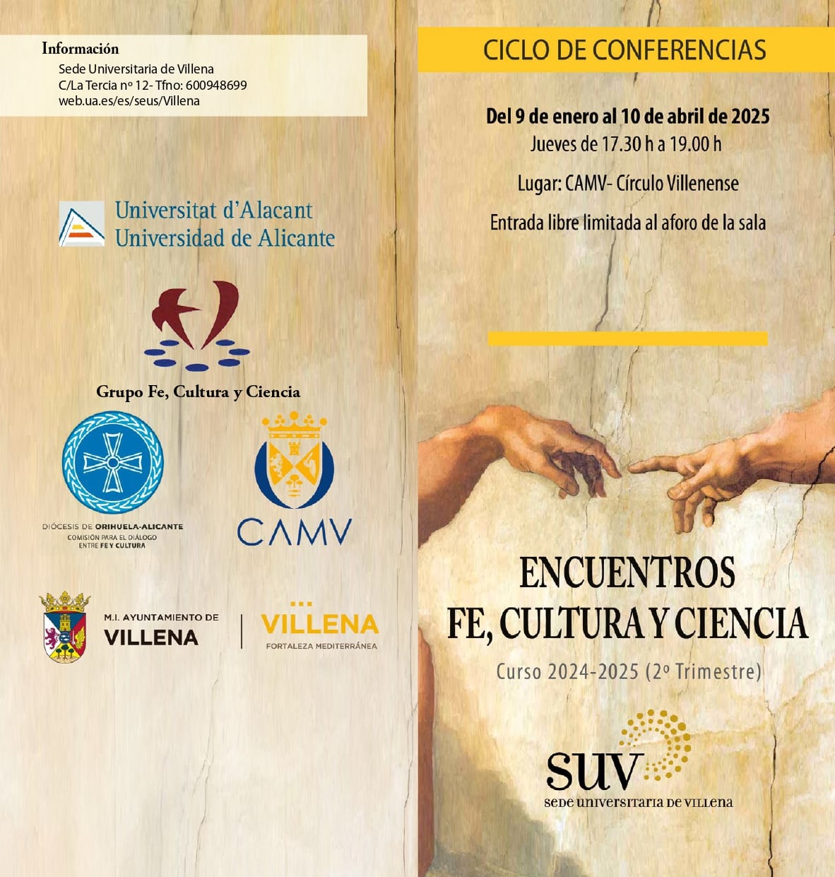 Cartel de las conferencias