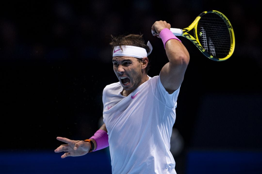 Rafael Nadal durante la Copa de Maestros.