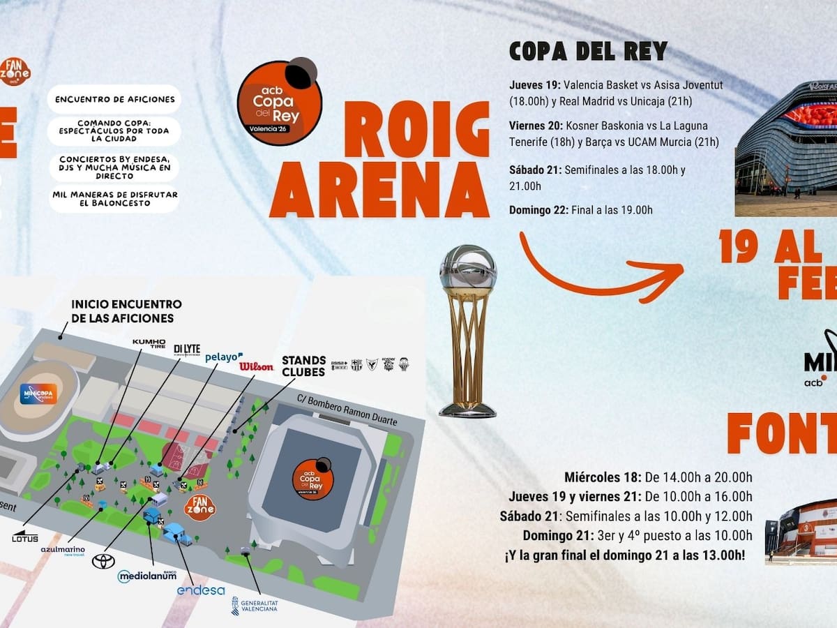 La Copa se vivirá en una Fan Zone sin precedentes con música y baloncesto en la gran fiesta de las aficiones