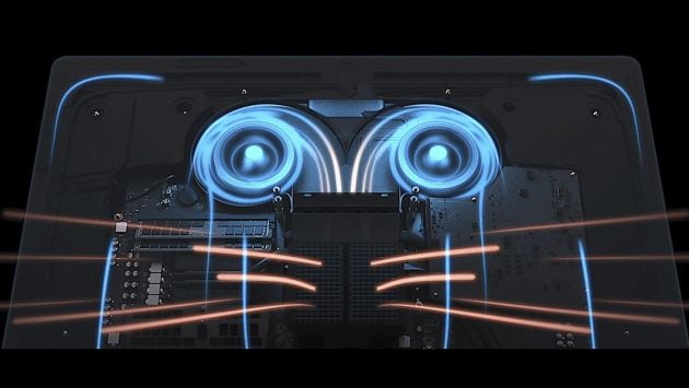 El sistema de ventilación del iMac Pro.