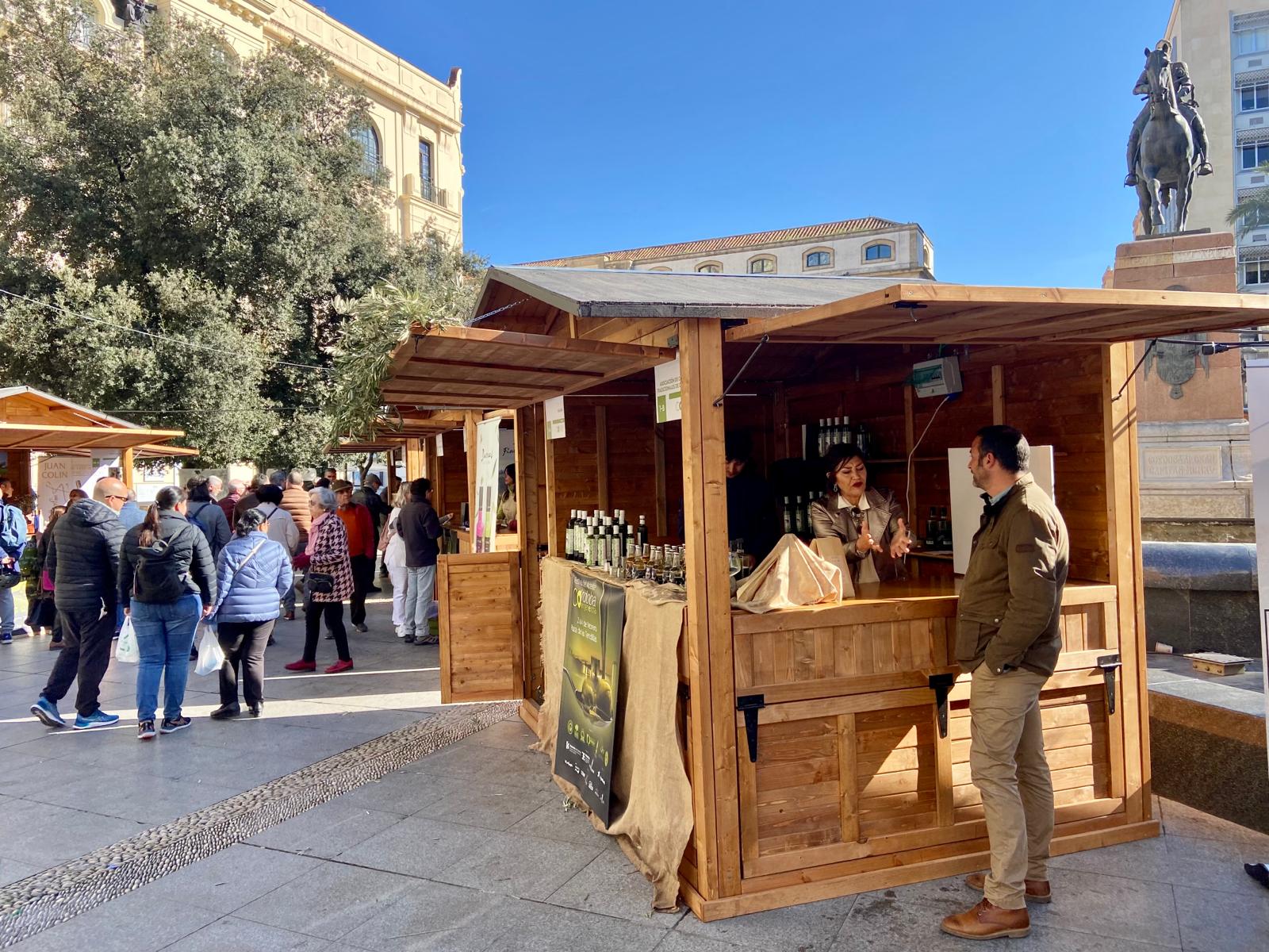 Primera edición de la feria Córdoba Virgen Extra, en la Plaza de Las Tendillas