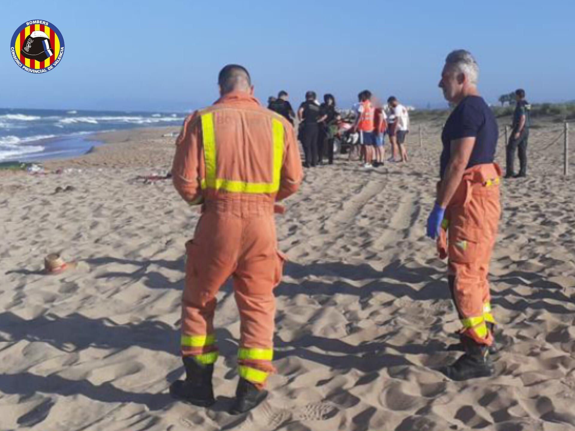 Bomberos en el lugar en el que se ha producido el ahogamiento.