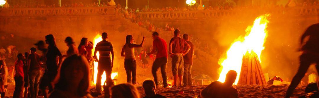 Celebración del San Juan en A Coruña. Foto de archivo