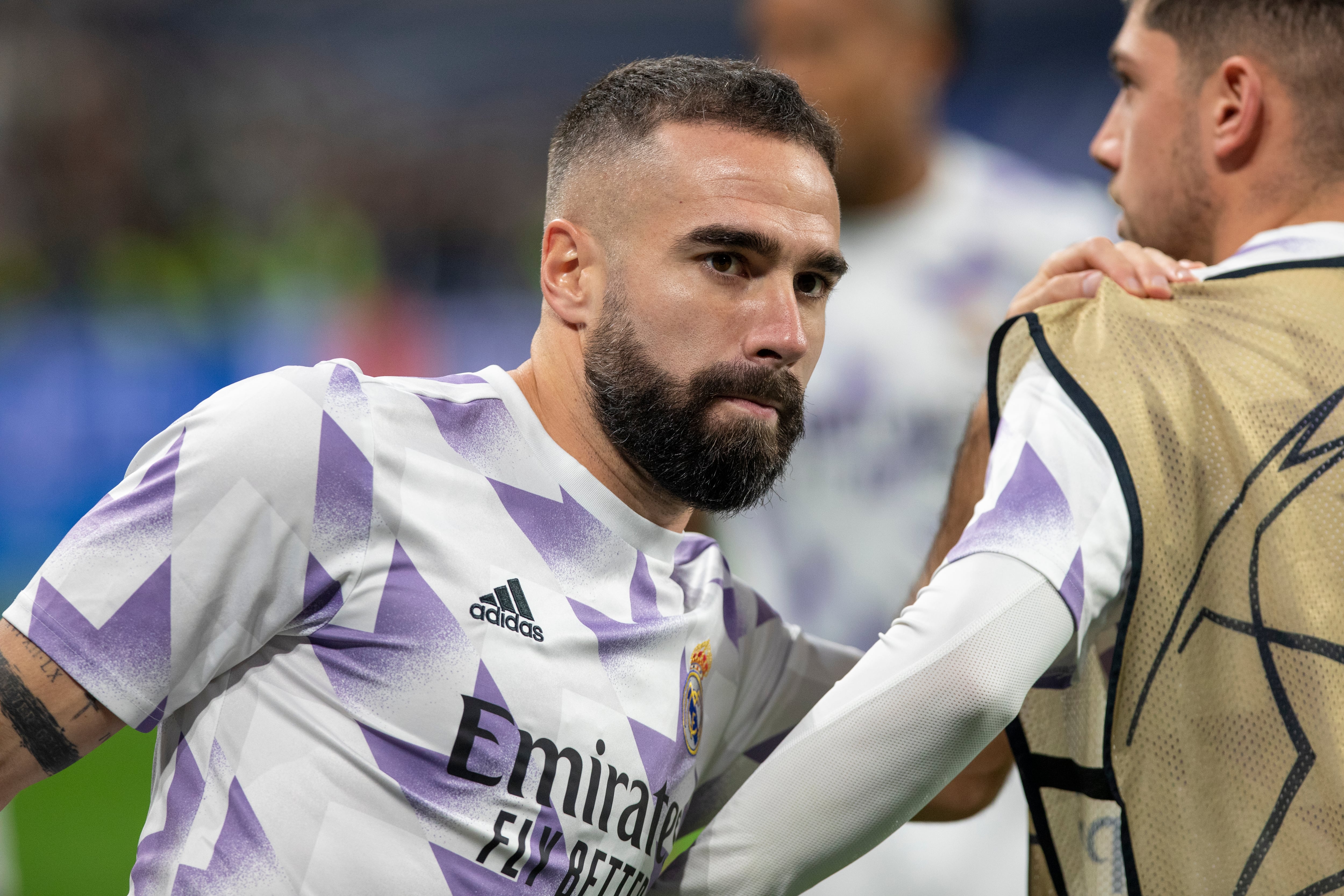 Dani Carvajal, en un partido de Champions League con el Real Madrid