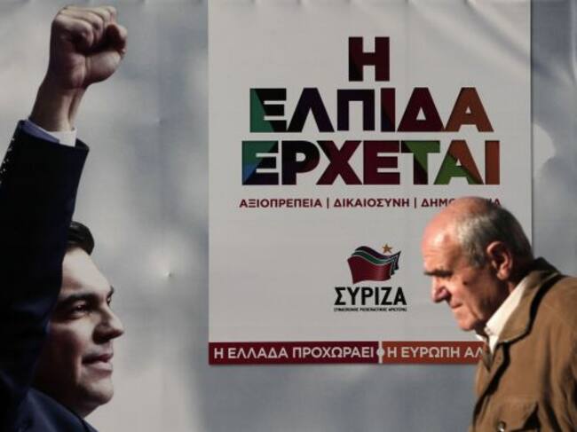 Cartel electoral de Alexis Tsipras