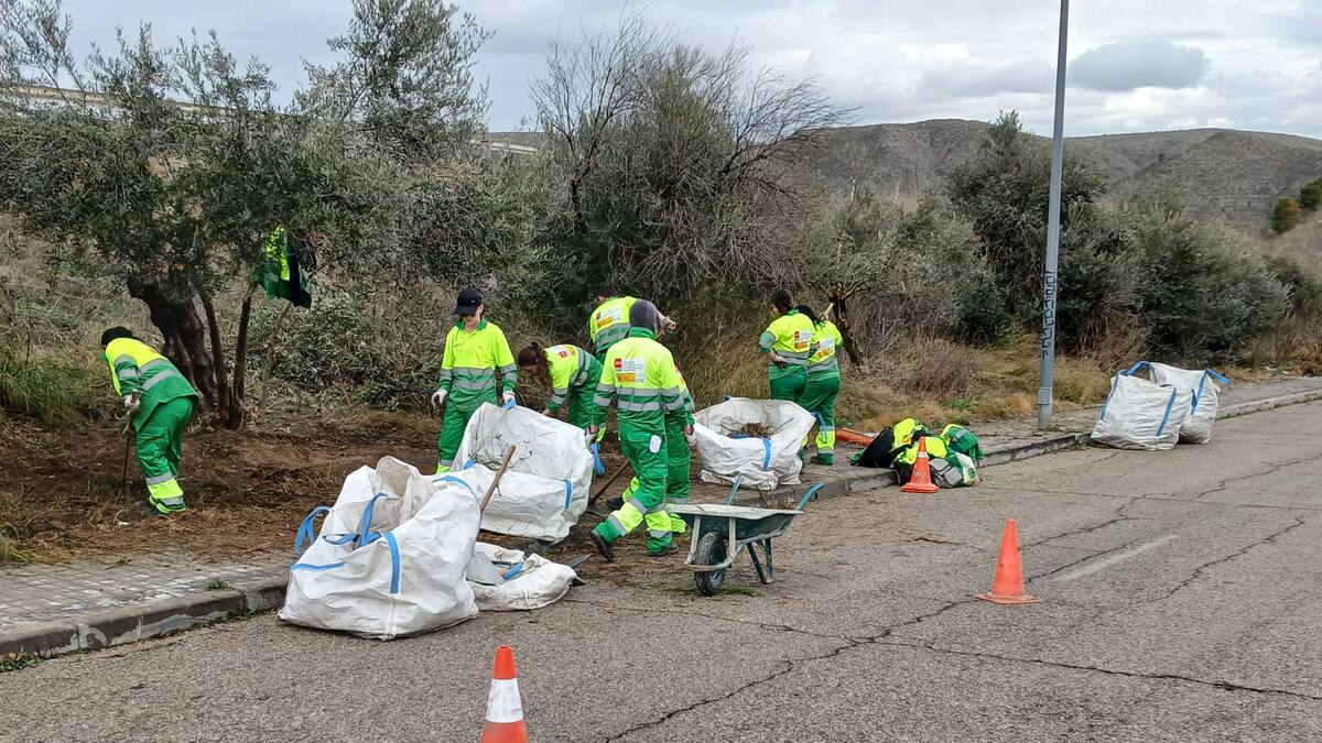 Ciempozuelos limpia y desbroza la zona norte del municipio