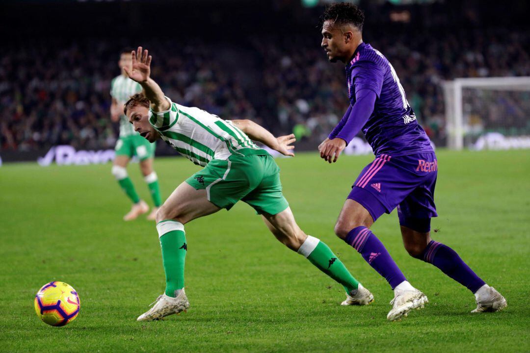 Canales, durante el partido