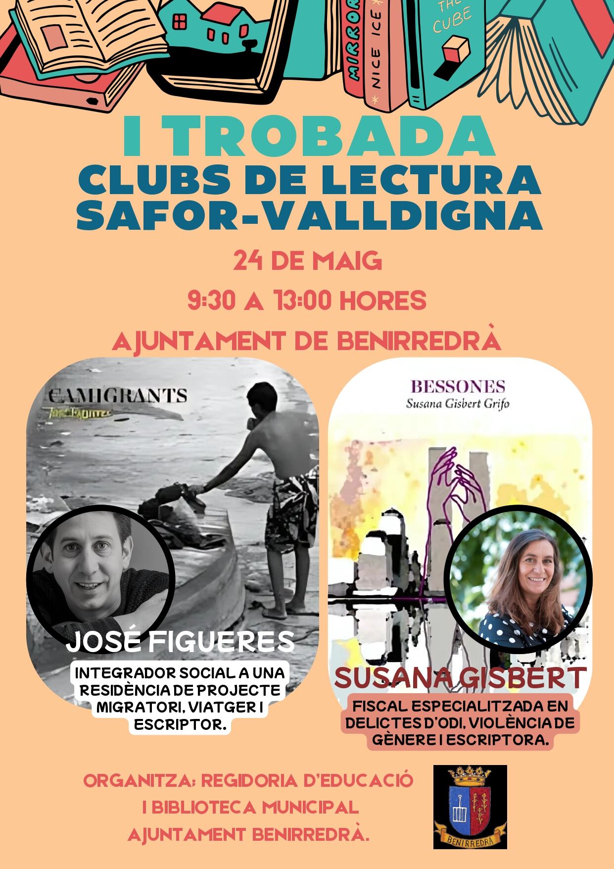 Cartel I Trobada Clubs de Lectura Safor - Valldigna