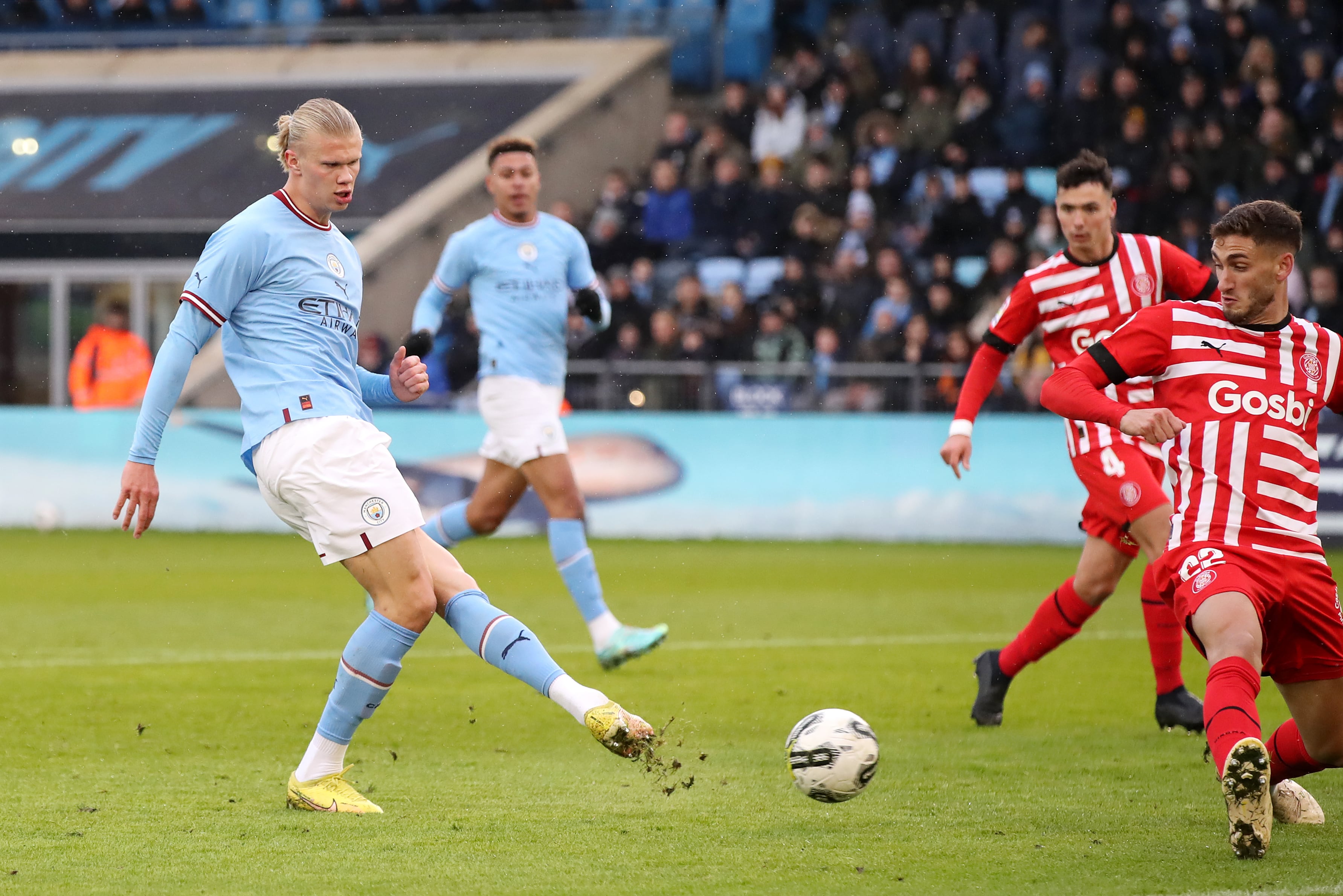 Erling Haaland, durante un amistoso disputado el pasado verano entre Manchester City y Girona FC