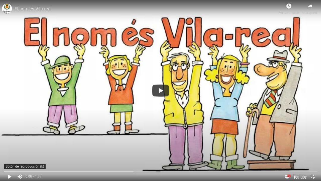 Vídeo You Tube campaña El nom és Vila-real